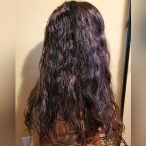 Long Dark Brown Wig, Natural Look Plus Accessories Bundle